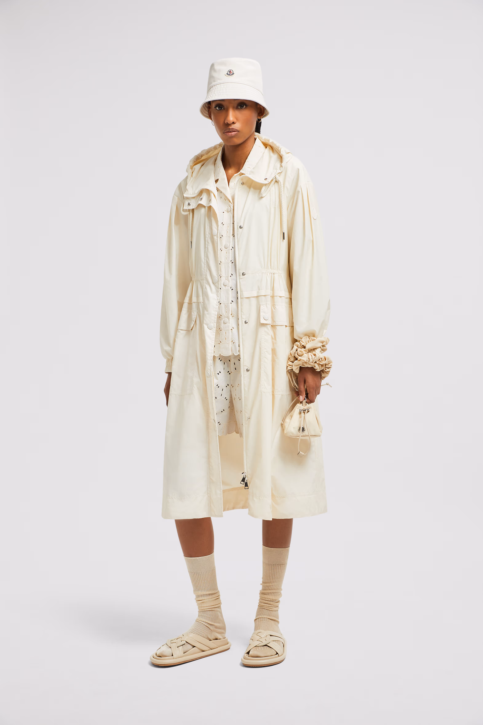 Coupiac Hooded Parka Women White Ivory Moncler 0